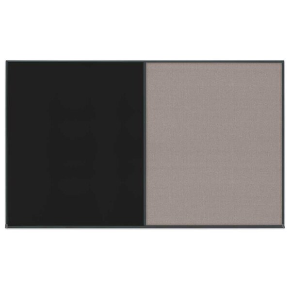 United Visual Products Single Door Radius Corkboard, 36"x36", Hea, UV7012RC-BLACK-DBURGU UV7012RC-BLACK-DBURGU - main